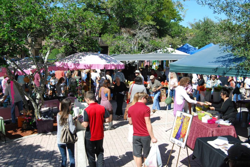 Tradicional feirinha de produtores locais aos finais de semana em Winter Park